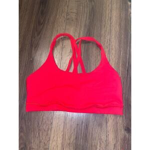 Lululemon red strappy sports bra size 10